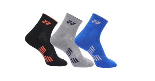Image of YONEX Quarter Length Performance Sports Socks (Badminton, Running, Gym & Indoor Training), Pack of 3