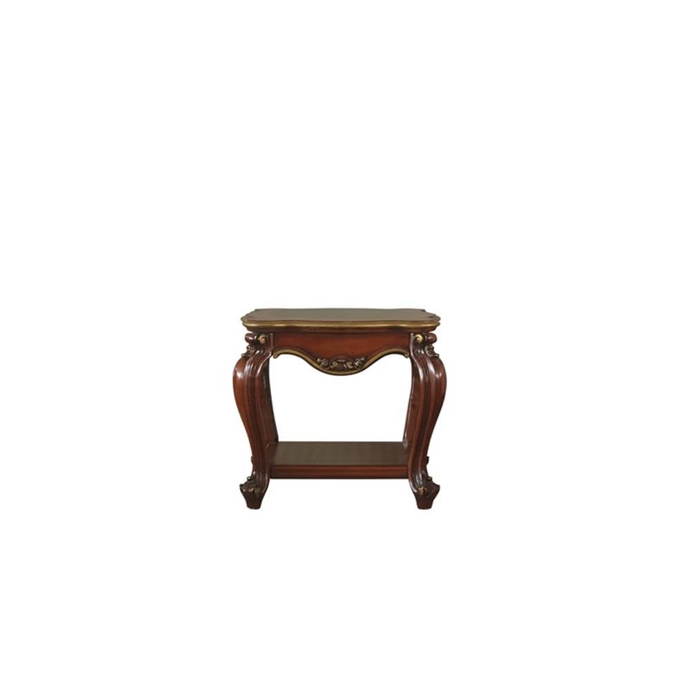 Amazon.com: Acme Picardy Square Wooden End Table with Bottom