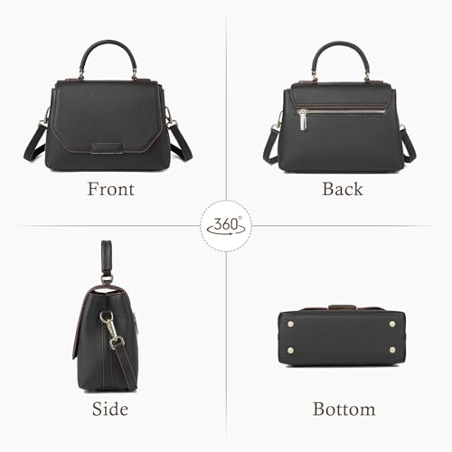 imeetu Purses for Women Leather Shoulder Bag with Zipper & Crossbody Bags Medium Size3