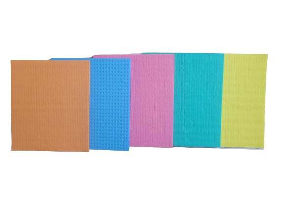 Sponge Wipe Resusable Kitchen Cleaning Sponge- Easy to use, Multi- color pack of 5