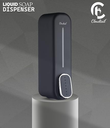 Image of Soap Dispenser|Dolphin|Hand Wash|Gel|Foam|DishWash|Liquid|Lotion|Shampoo|Sanitizer|Conditioner|Wall Mount|Ideal for: Kitchen|Bathroom|Material: ABS-Plastic|Size: 400ml|Color: Black|Set of 1