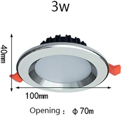 OZZKI Verzonken Europese spotlight energiebesparende lamp LED Downlight 3w ronde verzonken lamp slaapkamer keuken binnen MAÏSKOLF Spotverlichting Huishoudelijke en commerciële winkel Spotlights Ultrad photo 3
