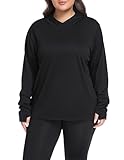 ZERDOCEAN Womens Plus Size Workout Tops Hoodie Long Sleeve Shirts Outfits for Hiking Running Cover Ups for...