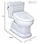 TOTO Eco Guinevere WASHLET+ Ready Elongated 1.28 GPF Universal Height Skirted Toilet with CEFIONTECT, Bone - MS974224CEFG#03