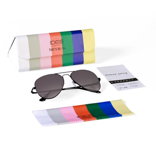 Image of IDEE 100% UV Protected Sunglasses for Unisex | Size- Large | Shape- Aviator | Model- IDS2500