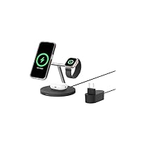Belkin BoostCharge Caricatore 3 in 1 con Qi2, base di ricarica wireless compatibile con MagSafe...
