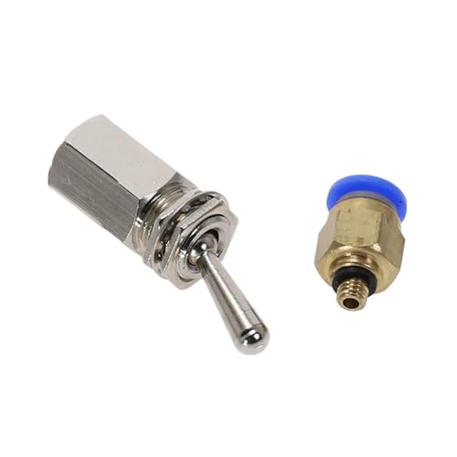 Válvula de aire TV-3S mecánica de palanca 2 vías y conectores neumáticos 6mm 4