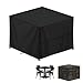 LAMUNI Gartenmöbel Abdeckung Wasserdicht Outdoor Tischabdeckung Winterfest Abdeckplane Gartenmöbel, 420D Oxford Tisch Abdeckhaube Schutzhülle für Gartentisch Sitzgruppe, Rechteckig, 100x100x80cm
