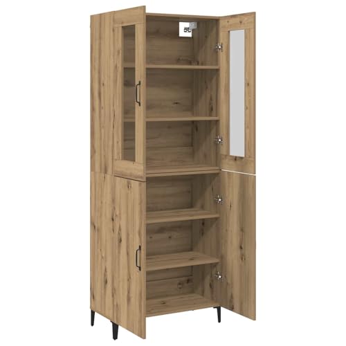 Aparador de roble Artisan para comedor moderno, mueble vertical de 180 cm para organizar el salón 6