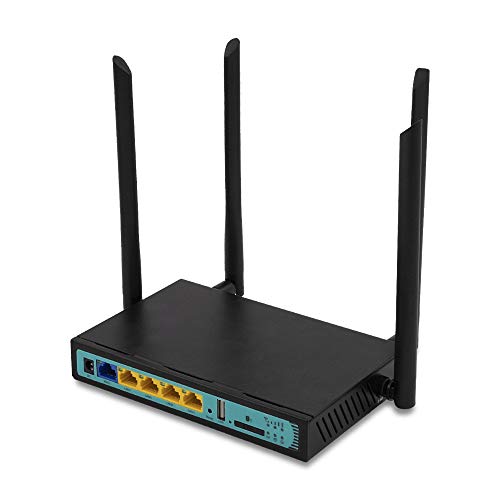 Wiflyer 4G LTE Router with SIM Card Router, 300Mbps 4G LTE Wireless Router, with SIM Card, with 4pcs Antenna, Support T-Mobile AT&T Verizon