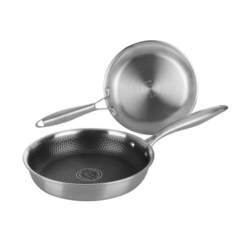 Set 2 padelle 22 e 26 cm a 3 strati Tri - ply grigio Cottura