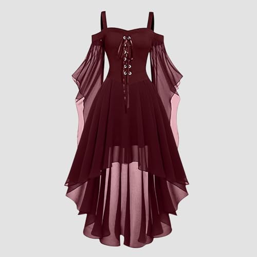Robe tendance grande taille coupe flatteuse manches évasées - 2