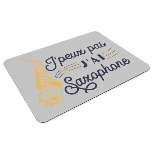 Sets de table saxophone grand format gris dessous caoutchouc antidérapant