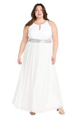 Image of Halter Maxi Dress W /Rhinestone Waist & Flowing Car Wash Skirt