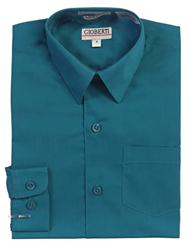 Image of Gioberti Boys Long Sleeve Solid Dress Shirt