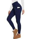 GAYHAY Fleece Lined Leggings Women with Pockets - Thermal High Waisted Winter Yoga Pants Warm Thick Leggings for Workout