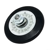 Compatible con para una fácil instalación: diseñado compatible con la configuración recta. Compatible con la configuración de bricolaje hacia adelante, este conjunto de rodillo de tambor de secadora no requiere herramientas especiales o ayuda profesional para que la reparación sea rápida y mientras viaja a través de tareas de mantenimiento