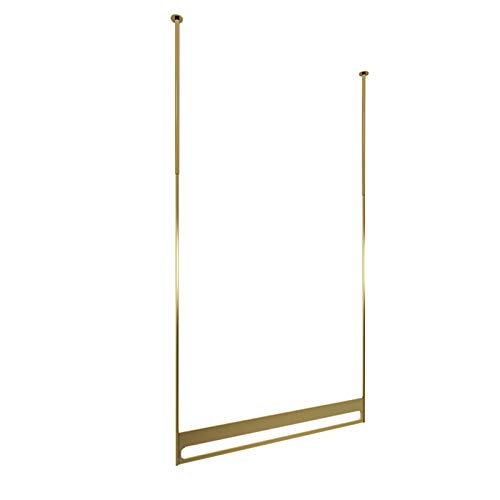 YNBSHGAA Clothes RackGolden Wrought Iron Suspended Ceiling Clothing Display Stand with Hanging Clothes Rod and Retail Window Pole Commercial Garment Racks for Clothing Store,A