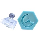 MY99 USHOMI Tampon de Savon avec poignée, chapitre de Savon de Style Arabe Transparent, pour la Fabrication de Savon, Cadeau de Noël et du Nouvel an