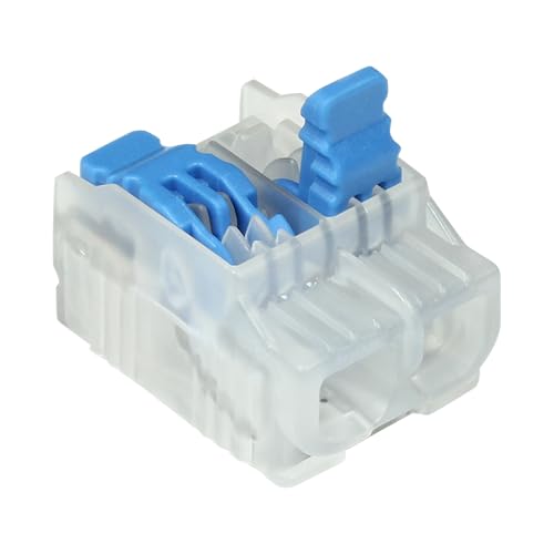 Image of Ideal Electrical in-Sure Lever Wire Connector,12 AWG, 2-Port (30-50L22J), Jar of 500-Compact Releasable Connectors for Solid and Stranded Wires