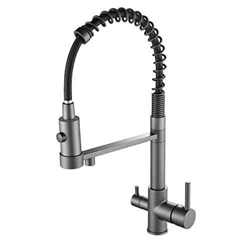 Zpspz Grifo Cocina 3 Vias Osmosis Latón Caliente Y Fría Giratorio Multifunción Grifo Para Osmosis-Gris Zpspz Grifo Cocina 3 Vias Osmosis Latón Caliente Y Fría Giratorio Multifunción Grifo Para Osmosis-Gris