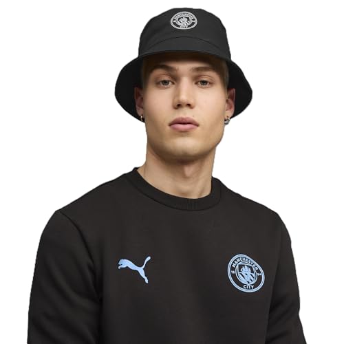 PUMA Manchester City Essentials Bucket Cap- Black - One Size Fits Most