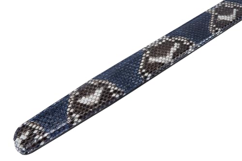 Image of Pelgio Genuine Python Snake Skin Auto Locking Men's Belt 46 inch Long