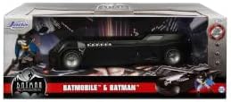 DC Comics 1:24 Batman Animated Series Batmobile Die-cast Car with 2.75" Batman Figure, Toys for Kids and Adults,Black