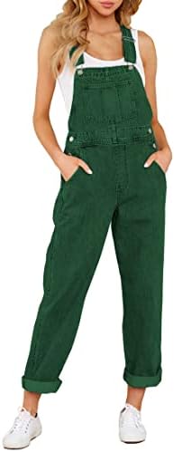 luvamia Women's Casual Stretch Adjustable Denim Bib Overalls Jeans Pants Jumpsuits