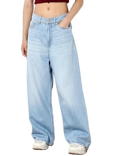 Image of ADDYVERO Women High-Rise Wide Leg Denim Jeans