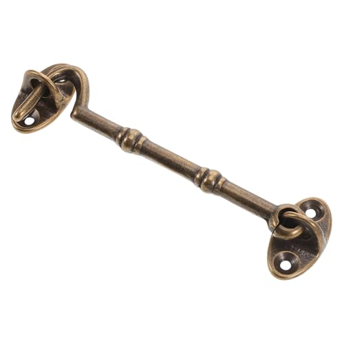 FUNOMOCYA 4.1 inch Brass Cabin Hook Latch Rotating Door Latch Replacement Bronze 1 pc