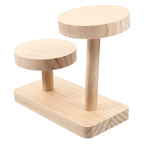 Image of BUGUUYO Wooden Minimalism Style Multi-layer Ladder Display Stand for Jewelry and Earrings Stable Desktop Organizer for Home Dressing Table Or Jewelry Stores