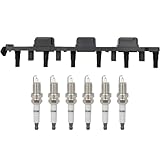 ECCPP 1 ignition coils with 6 iridium Spark Plugs,UF296,coils packs,for Jeep...