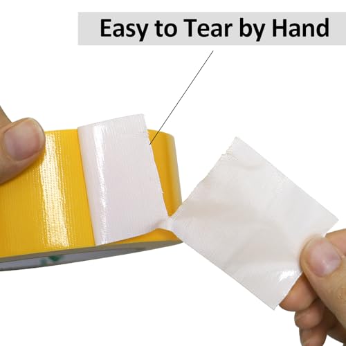 Image of BOMEI PACK Yellow Duct Tape, Heavy Duty Strong Waterproof Industrial Color Duct Tape 9.0mil x 1.88inch x 60yds for Packing and Repairing
