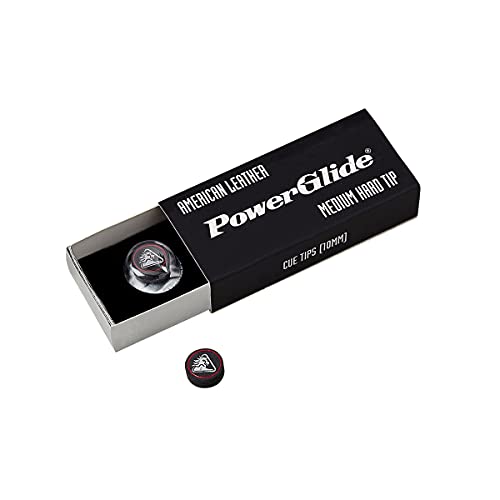 PowerGlide Puntas de Repuesto para Billar de Billar de Billar de Billar, Color Negro, 10 mm Cover