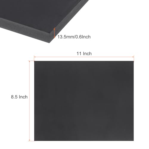 Image of Expanded PVC Plastic Sheet 0.6 inch Thick, 8.5 inchx11 inch Lightweight Rigid Foam Sheet, [for Crafts Signage Displays Digital Screen Printing] - Black / 1 Pcs