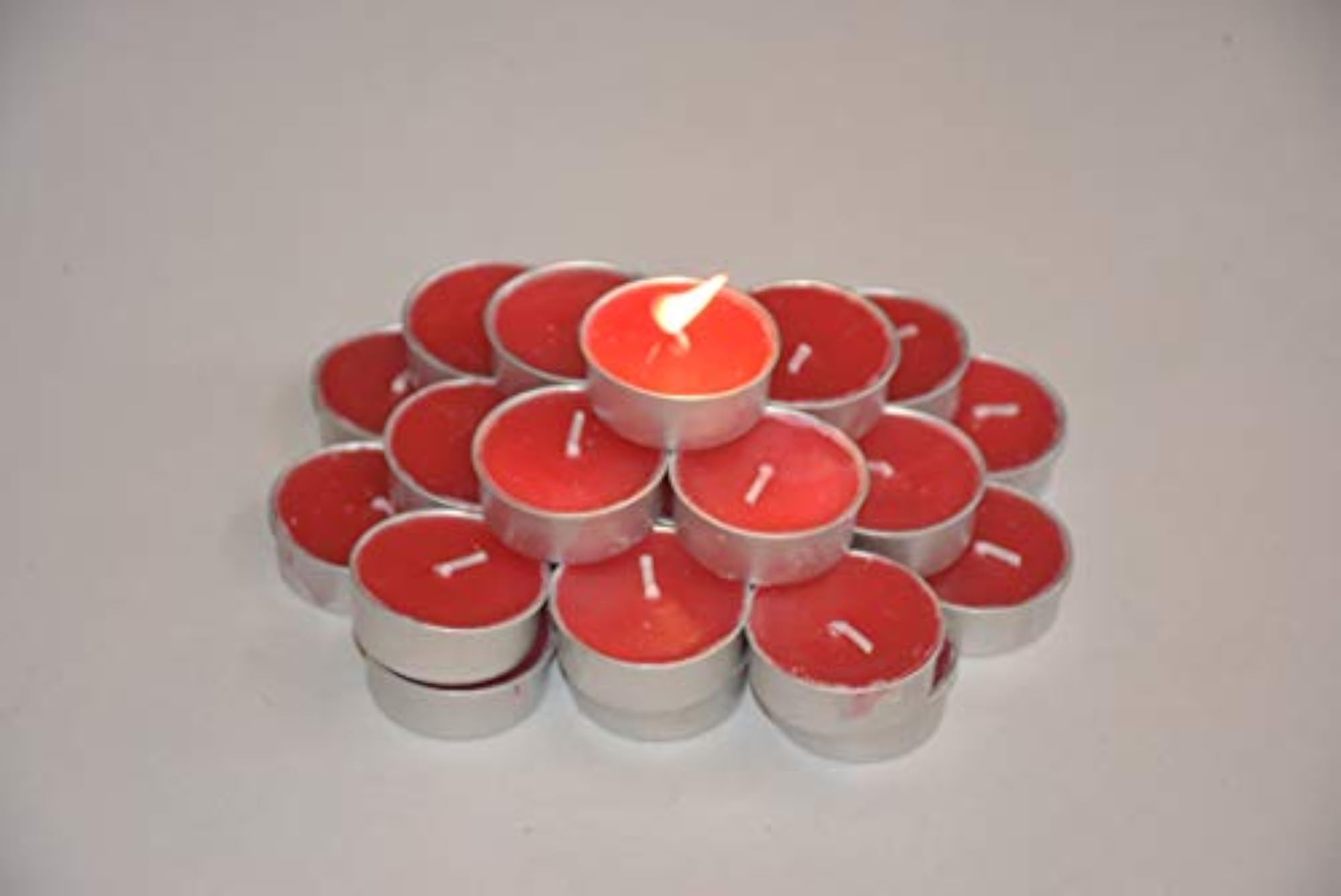50 Pieces Scented Tea Light Candles (Red Rose)