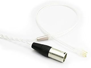Ablet HiFi Cable with 4-pin XLR Balanced Male Compatible with Sennheiser HD650, HD600, HD580, HD660S, Massdrop HD6XX Headphone Silver Plated Replacement Audio Upgrade Cable
