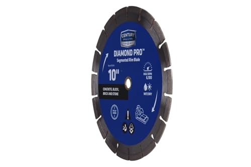 Image of Century Drill & Tool 75474 Professional Segmented Rim Diamond Pro Saw Blade, 10 inch