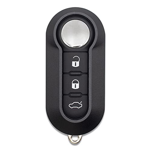 LAGE Télécommande de Rechange pour Fiat Grande Punto Evo Panda Bravo Stilo 500 L et Lancia Y Delta Musa Coque avec Lame à 3 Touches Blanches