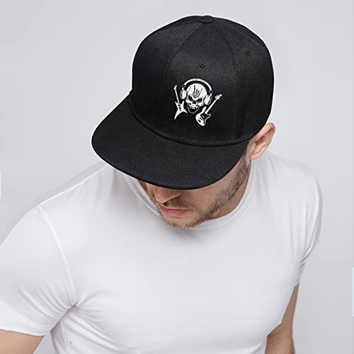 Classic Skull Snapback Hats For Men Unisex Mens Rock And Roll Flat Bill Hats Brim Adjustable Baseball Cap #TOP3