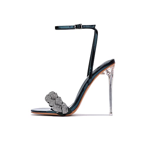 Cape Robbin Stormi Sexy Stiletto High Heels for Women, Round Open Toe Shoes Heels