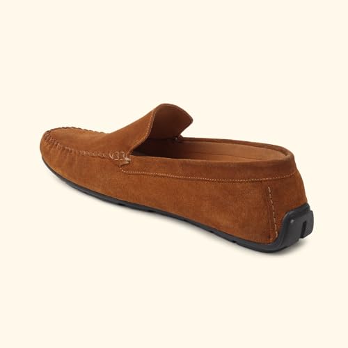Image of YOHO Loafers for Men | Leather Slip-On Loafers | Stylish, Flexible Shoes with Footpharma Footbed | Comfortable Party, Office & Casual Footwear | Lofos 001