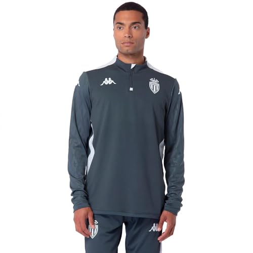 Kappa ABLAS Pro 8 Monaco Sweat ASM | Homme | Taille L | Gris DK/Blanc
