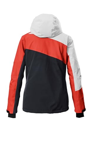 Killtec KSW 26 WMN Ski Jacket/Functional Jacket with Zip-Off Hood and Snow Guard Bright Coral 48 43412-000