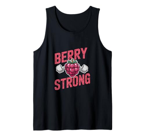 Juego de palabras de culturista vegano - Berry Strong Bodybuilding Camiseta sin Mangas
