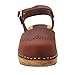 Bjork Gerda Wood Closed-Toe Leather Clogs (EU-41, Brown)