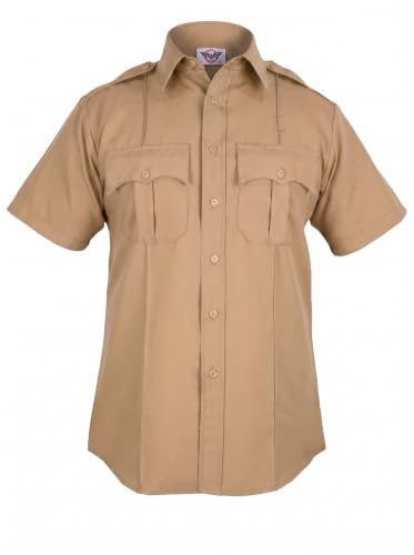 Image of First Class 100% Polyester Short Sleeve Men's Uniform Shirt White