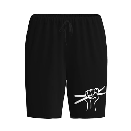 Drumstick Drummer Pajama Shorts for Men, Men's Pajama Bottoms, Sleepwear for Summer2