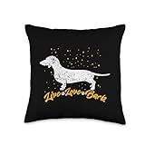 Live Love Bark Wiener Dog Lover Cute Pet Dachshund Dog Mom Throw Pillow